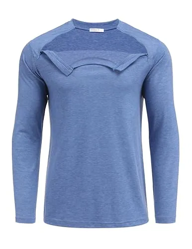 Unisex Long-Sleeve Port-Access Shirt, Blue