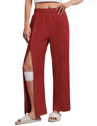 Women's Tear-Away Pants, Burgundy