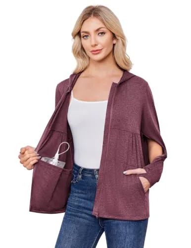 Women's Mastectomy Shirt II, Burgundy
