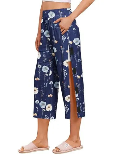 Women's Tear-Away Pants XII, Bue Print