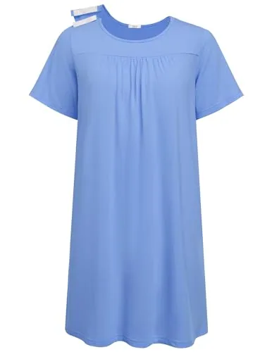 Women's Open-Back Dress V, Light Blue