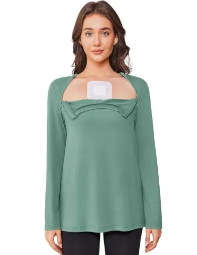 Women's Long-Sleeve Port-Access Shirt III, Gray Green