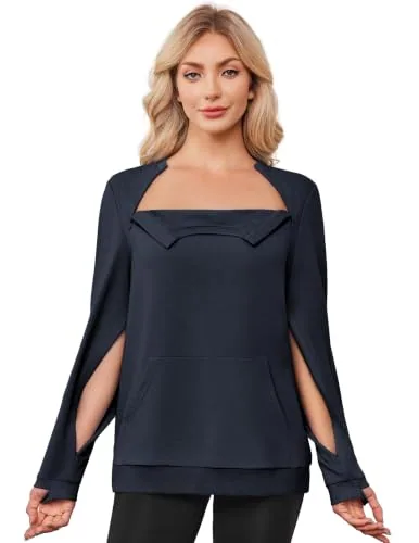 Women's Port-Access Sweatshirt, Navy Blue