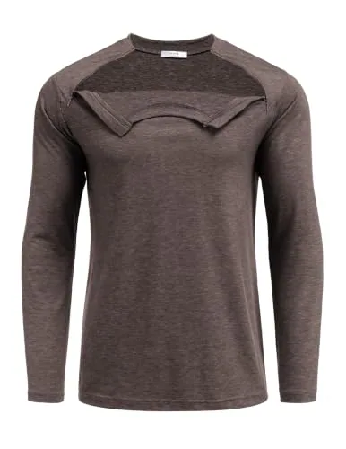 Unisex Long-Sleeve Port-Access Shirt, Brown