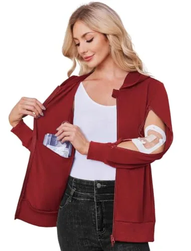Unisex Mastectomy Shirt II, Dark Red