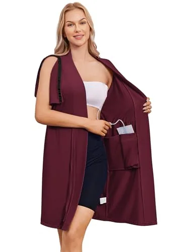 Women's Short-Sleeve Tear-Away Shirt VII, Wine Red