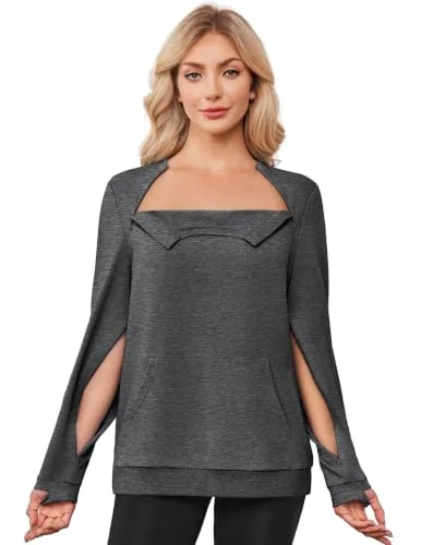 Women's Port-Access Sweatshirt, Dark Grey