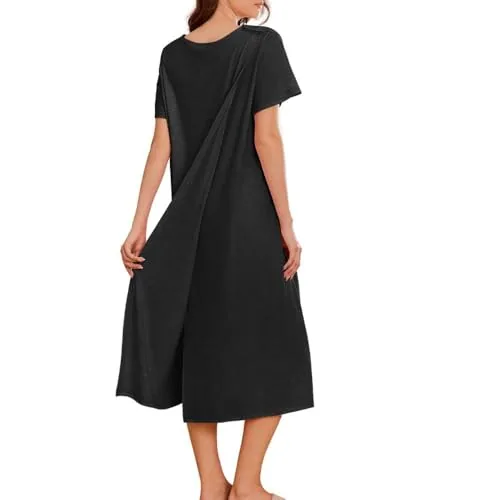 Women's Open-Back Dress III, Black