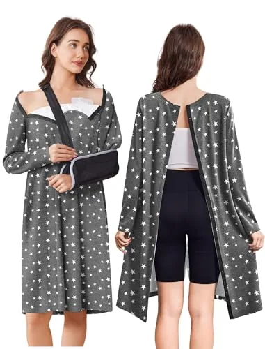 Women's Hospital Gown IV, Gray Print