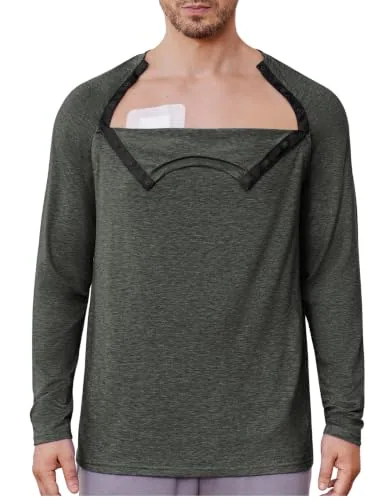 Men's Long-Sleeve Port-Access Shirt, Dark Green