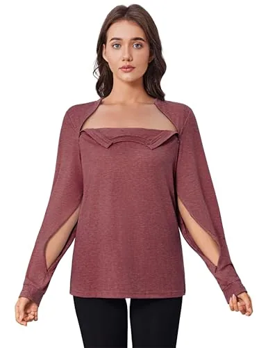 Women's Long-Sleeve Port-Access Shirt, Red