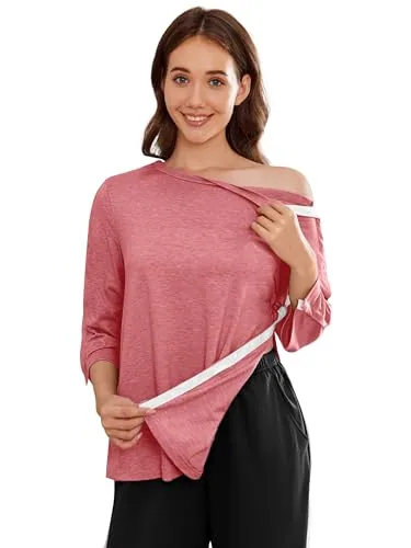 Women's Tear-Away Shirt V, Purple Red