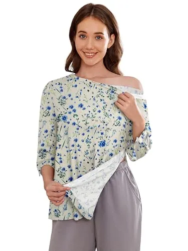 Women's Tear-Away Shirt V, Apricot Print