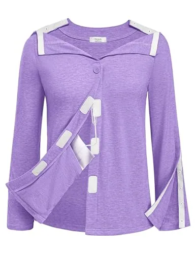 Women's Mastectomy Shirt VII, Purple