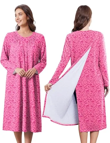 Women's Open-Back Dress II, Pink Print