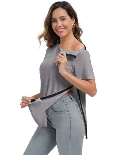 Women's Tear-Away Shirt, Light Gray