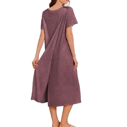 Women's Open-Back Dress III, Dark Red