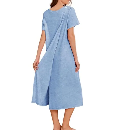 Women's Open-Back Dress III, Light Blue