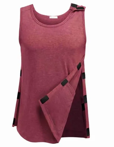 Men's Tear-Away Tank Top, Wine Red