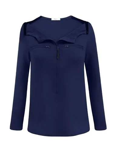 Women's Port-Access Shirt V, Navy Blue