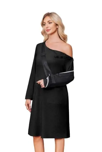 Women's Hospital Gown IX, Black