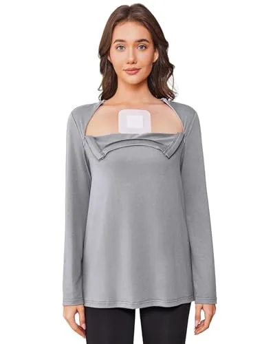 Women's Long-Sleeve Port-Access Shirt III, Light Gray