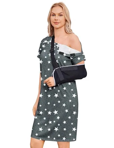 Women's Tear-Away Dress IV, Grey Print