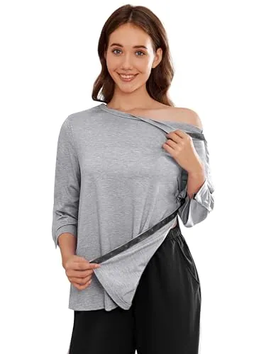 Women's Tear-Away Shirt V, Light Grey