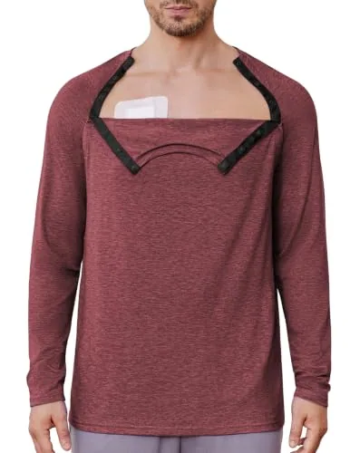 Men's Long-Sleeve Port-Access Shirt, Red