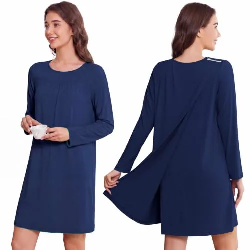Women's Hospital Gown III, Navy