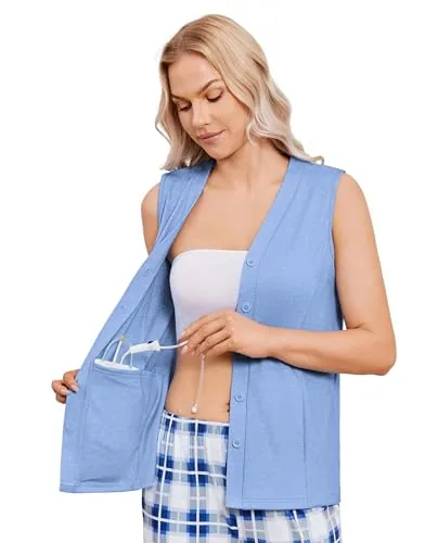 Women's Mastectomy Shirt IV, Light Blue