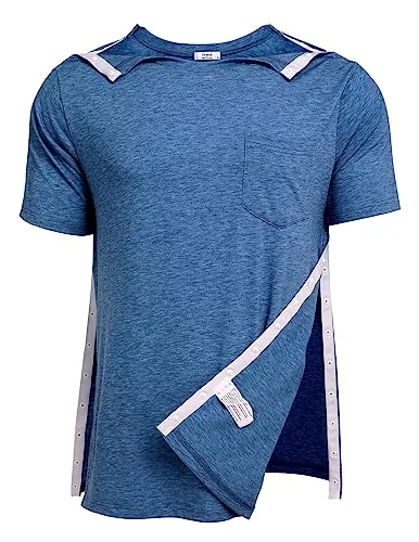 Men's Short-Sleeve Port-Access Shirt, Dark Blue